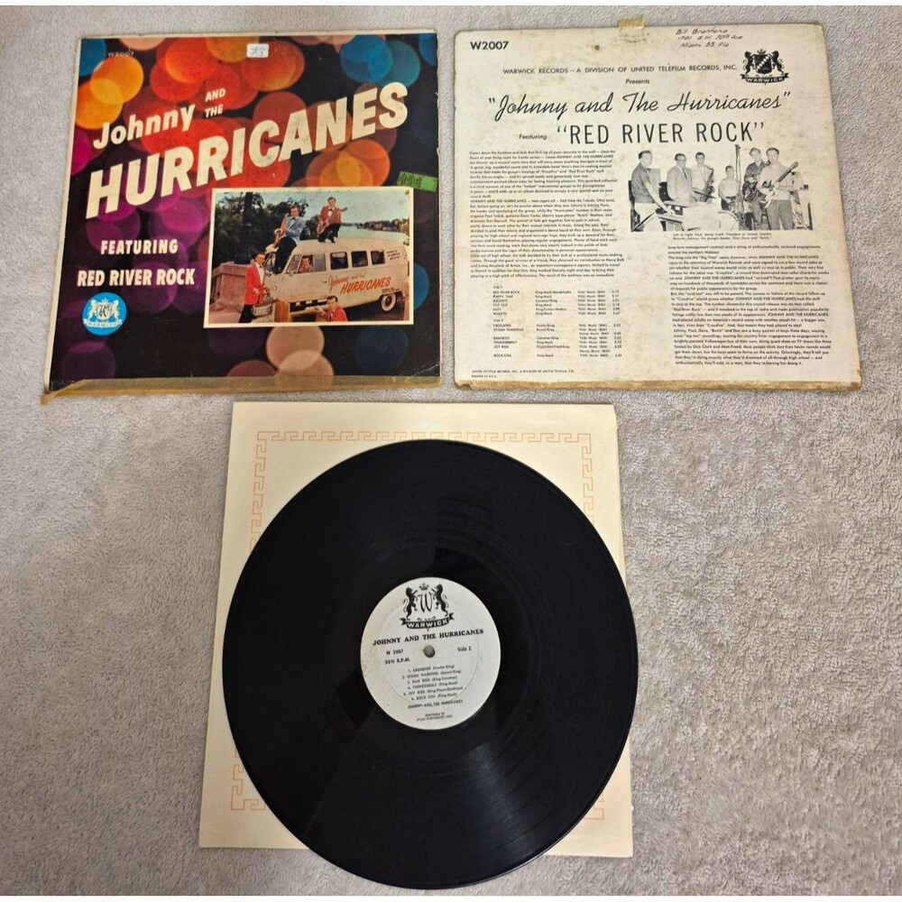 Johnny and the Hurricanes Red River Rock Vinyl LP Warwick W 2007 33 RPM
